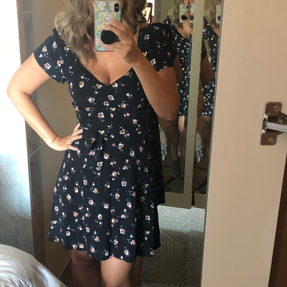 A&F Black Floral Dress - Size M